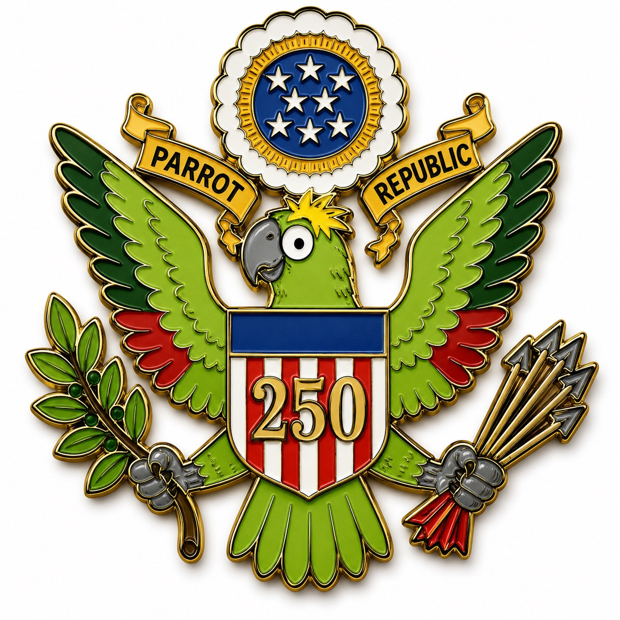 Parrot Republic Collectible Pin — First Issue
