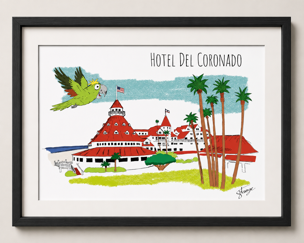 Pico the Parrot at the Hotel Del Coronado