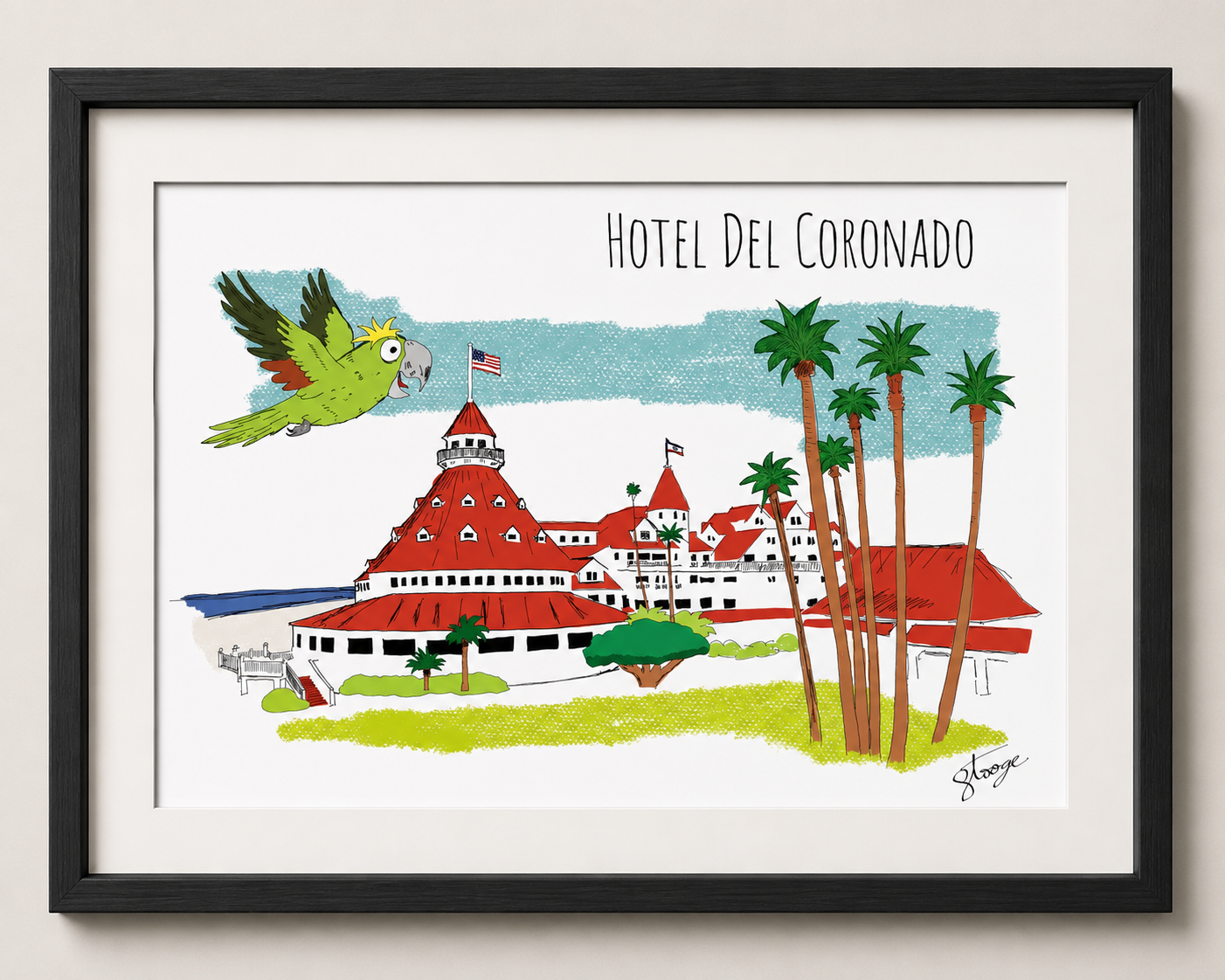 Pico the Parrot at the Hotel Del Coronado