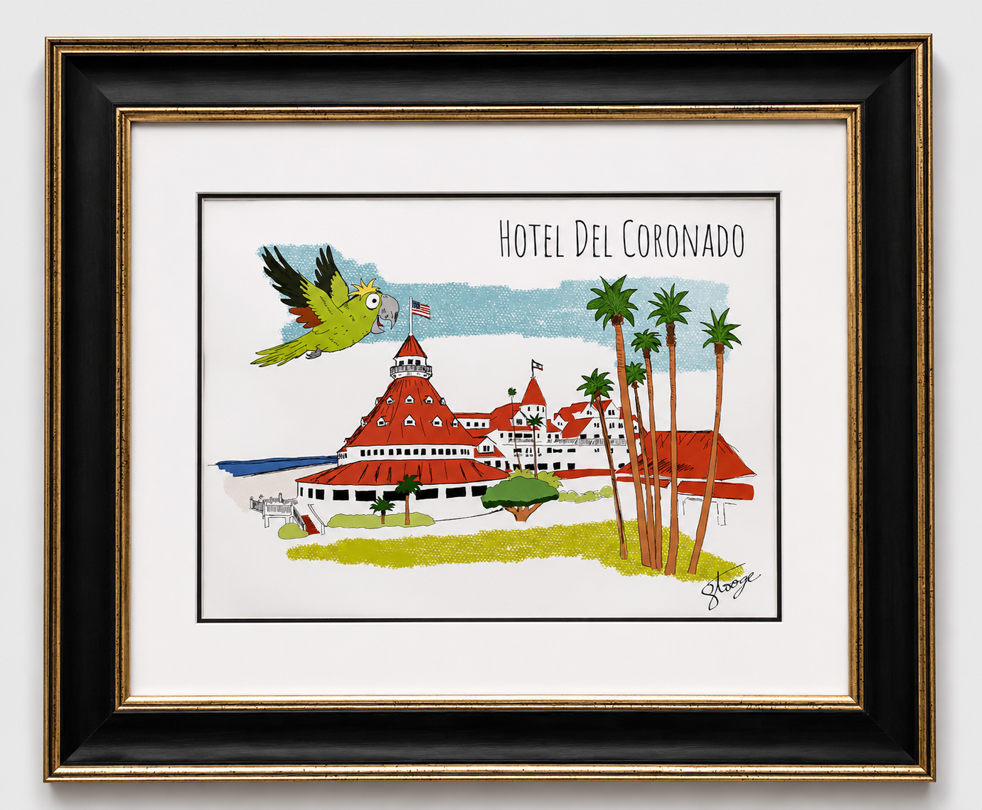Pico the Parrot at the Hotel Del Coronado