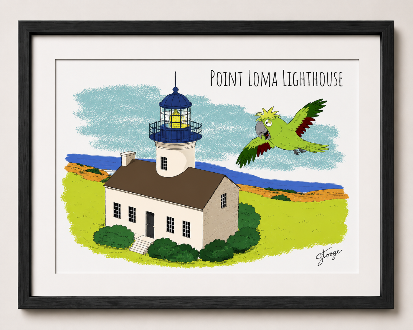 Pico the Parrot at the Old Point Loma Lighthouse